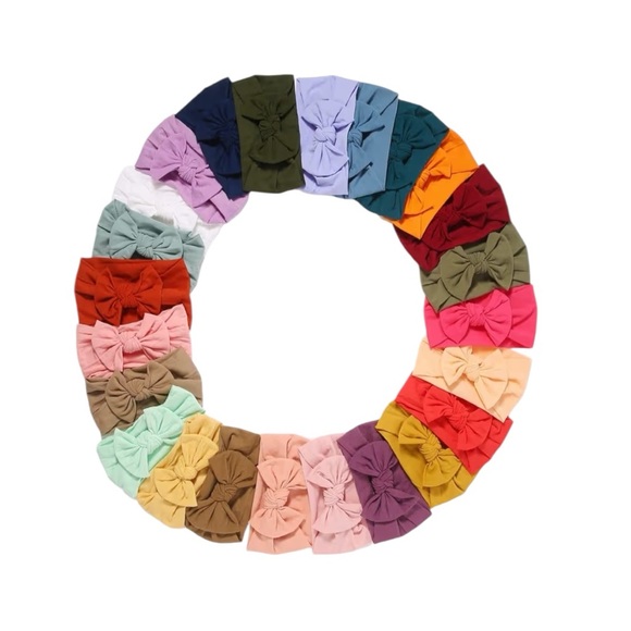 Other - Nylon Baby Girl Bows Headbands Infant Newborn Toddler Hair Accessories Set of 24